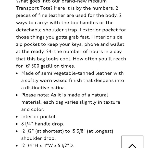 🚫SOLD🚫 nwt madewell • medium transport tote - Picture 2 of 4